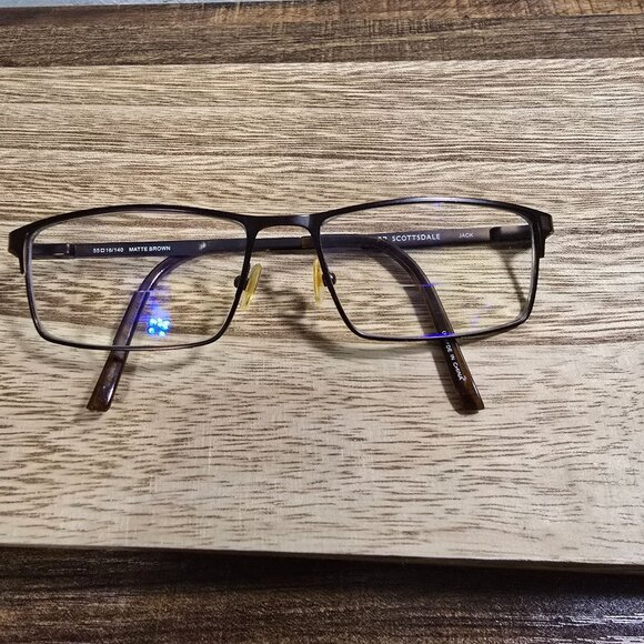 Richard Taylor Scottsdale  Jack Eyeglasses Matte Brown 55-16-140 Frame READ - Picture 2 of 13